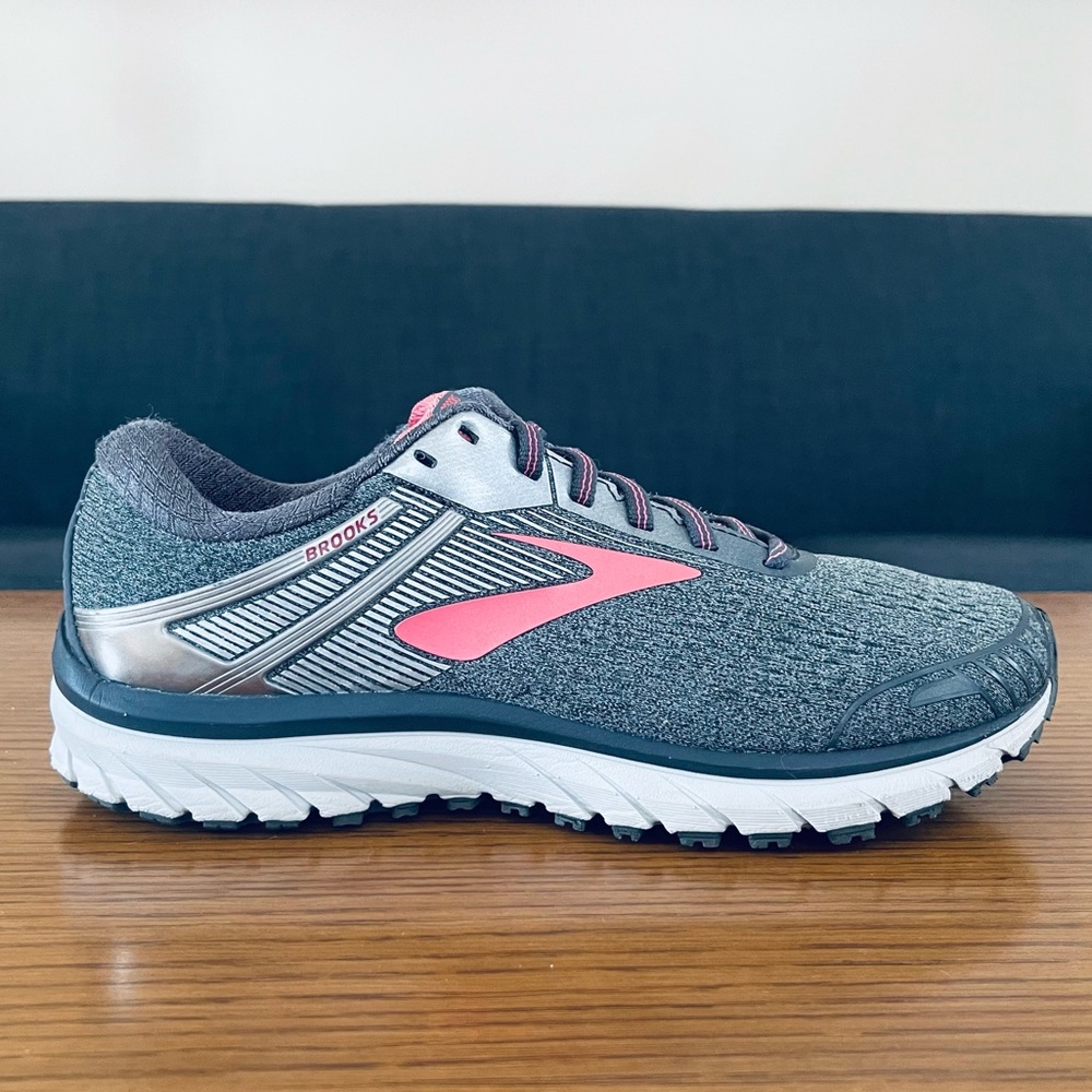 Brooks 1202681B079 Women's Adrenaline GTS 18 Ebony/Silver/Pink Sneakers Sz 9.5 - Picture 5 of 16